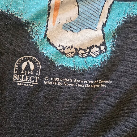 Vintage Labatt Blue Light Polar Bear Tank Top Black Graphic 1993 – Men’s - Picture 5 of 6